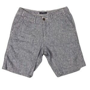 Lucky Brand Laguna Linen Flat Front Shorts Mens Size 30 Blue‎ Chambray